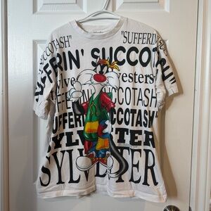 1993 Looney Tunes Sylvester Cat Shirt Vintage Warner Bros